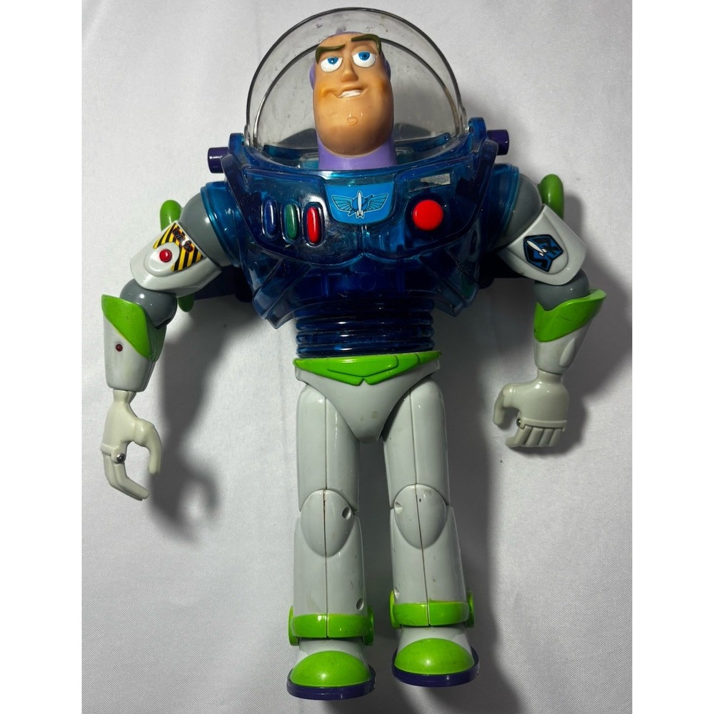 Pixar Thinkway Blue Talking‎ Buzz Lightyear Interstellar 12" Figure WORKS